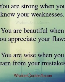 When you appreciate your flaws