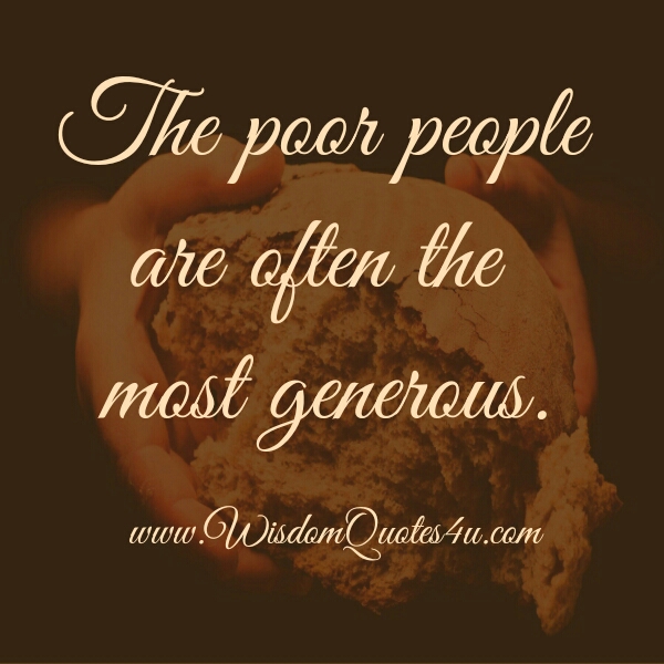 Who are the most generous people?
