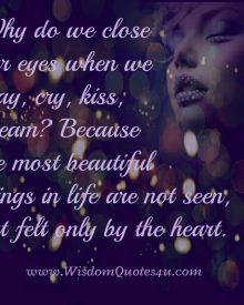 Why do we close our eyes when we kiss?