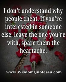 Don’t cheat anyone in relationship