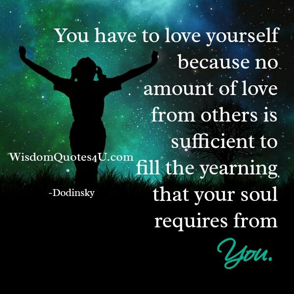 You have to love yourself